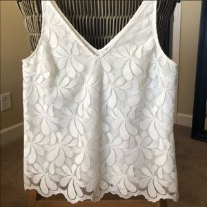 TRINA TURK Napa Lace Sleeveless Blouse Size Small